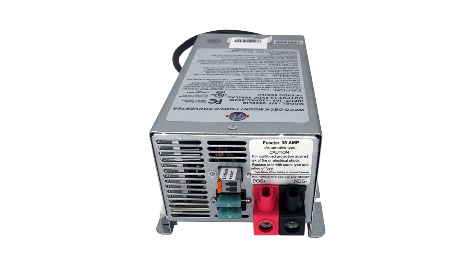 WF9855AD Deck Mount Converter Charger WFCO Technologies